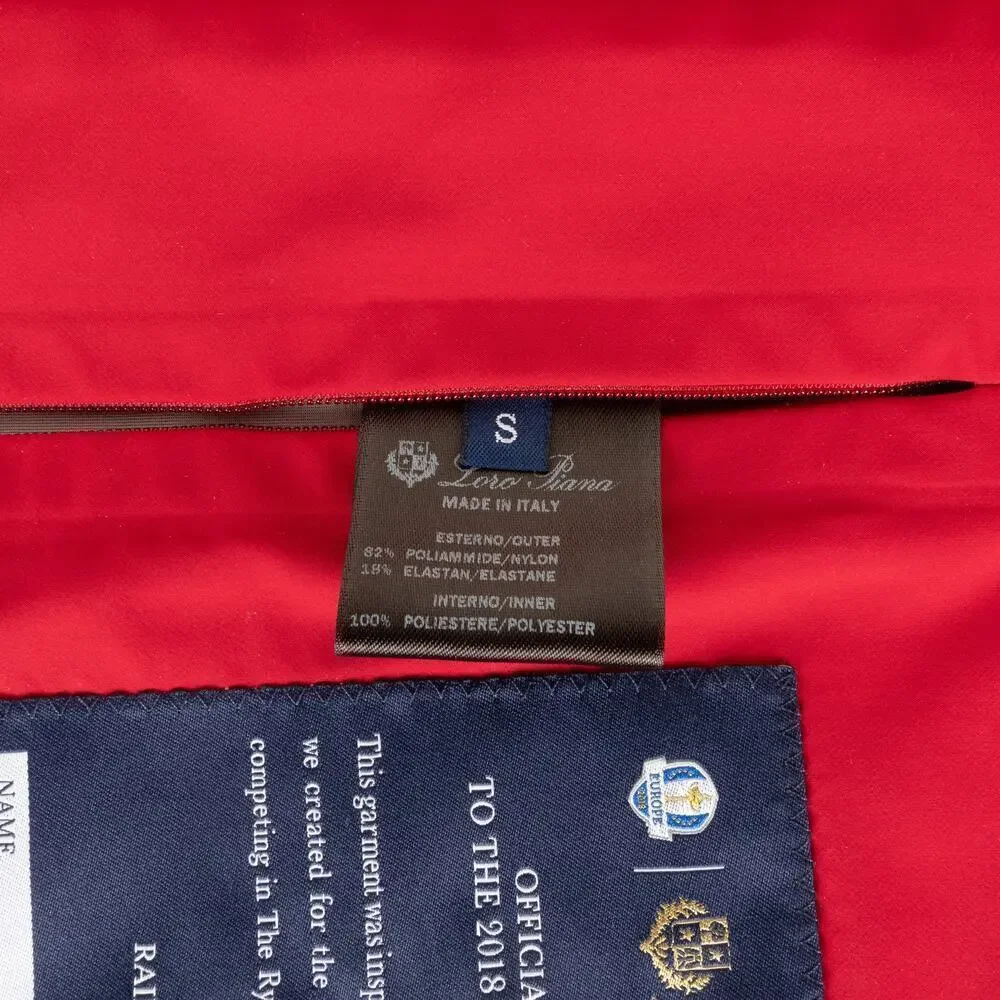 Loro Piana European Ryder Cup Raincoat Red Men's Small - Picture 11 of 11